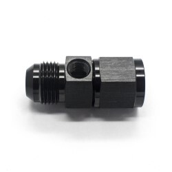 Straight Female to Male Flare With 1/8 NPT Port AN10 (Black)
